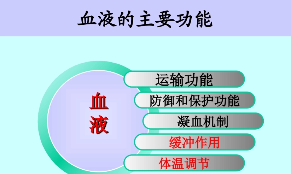 血液的主要功能.ppt