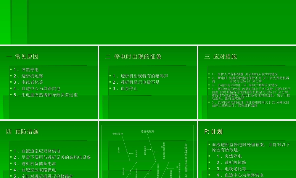 血液透析室停电应急预案.ppt