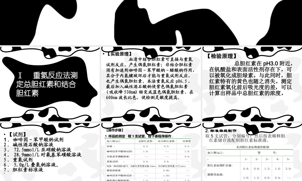 血清总胆红素及结合胆红素测定.ppt