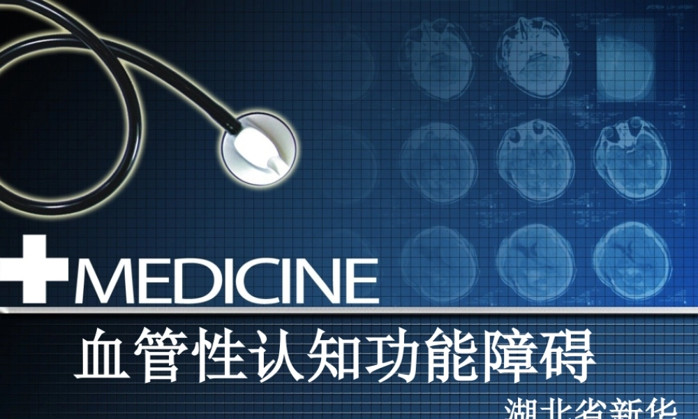 血管性认知功能障碍-许康.ppt