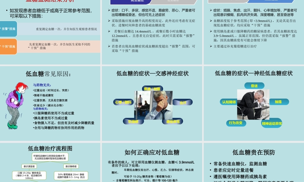 血糖监测与低血糖的处理.ppt