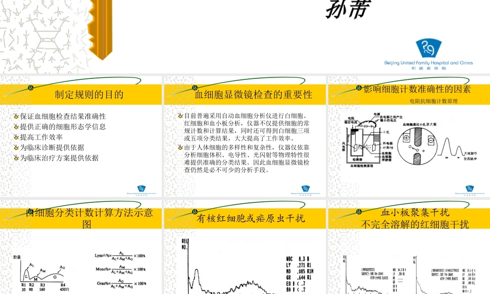 血细胞镜检规则的制定和应用(孙芾).ppt