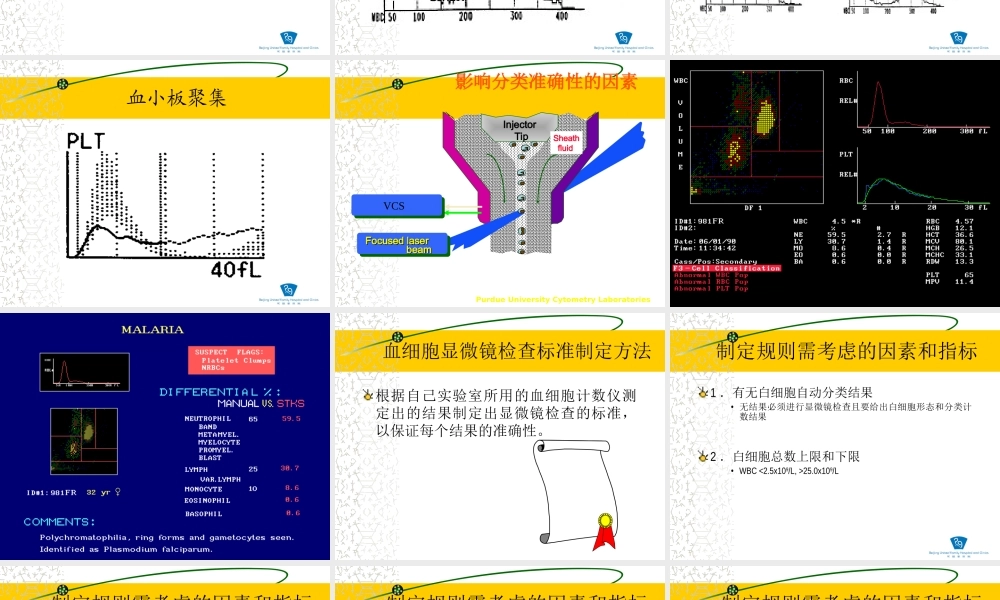 血细胞镜检规则的制定和应用(孙芾).ppt