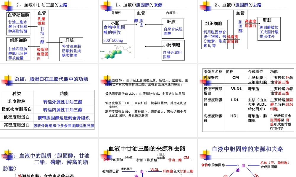 血脂代谢及其调节.ppt