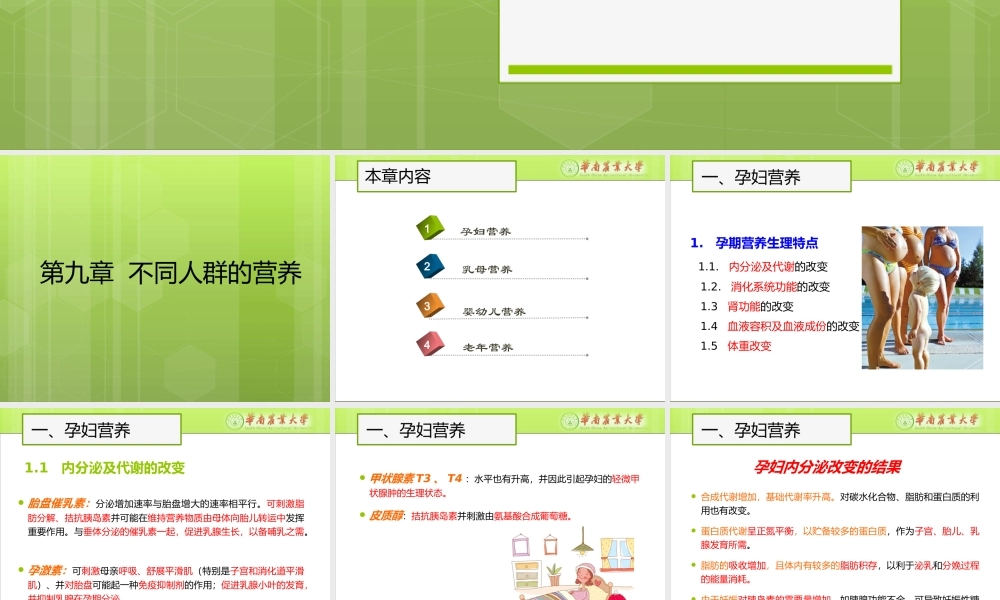食品营养学第九章-不同人群的营养.pptx