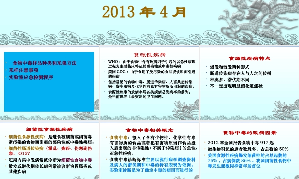 食物中毒采样与检验13407.ppt