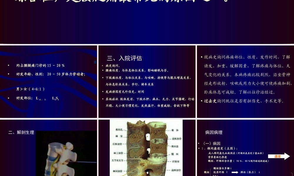 腰椎间盘突出症骨科教学查房.ppt