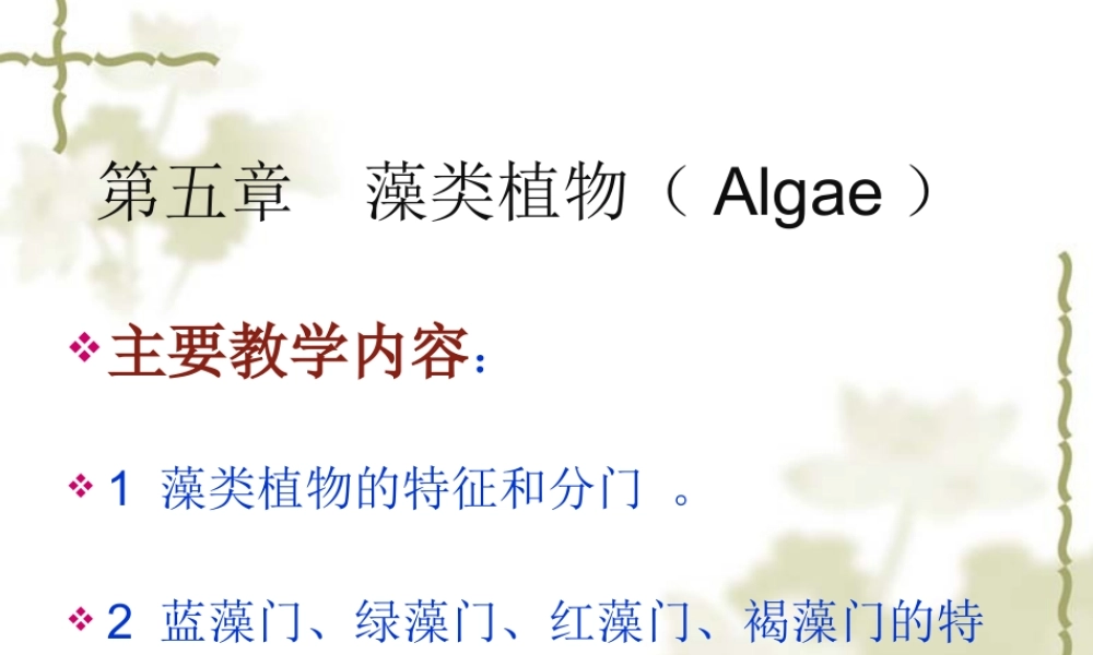 药用植物学-第5章--藻类植物.ppt