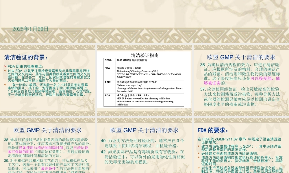 药品生产清洁验证.ppt