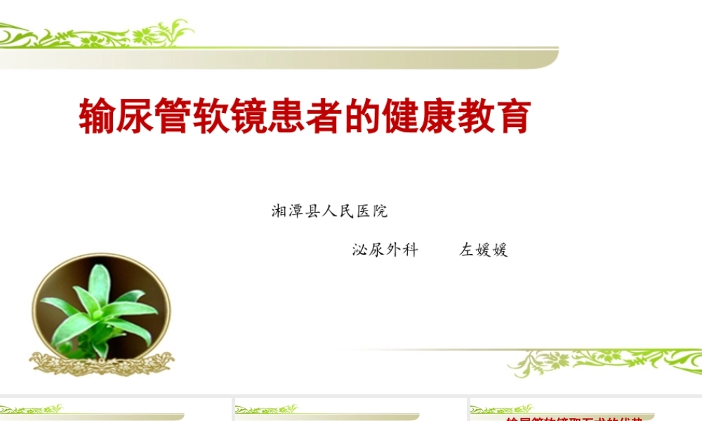 输尿管软镜健康宣教.ppt