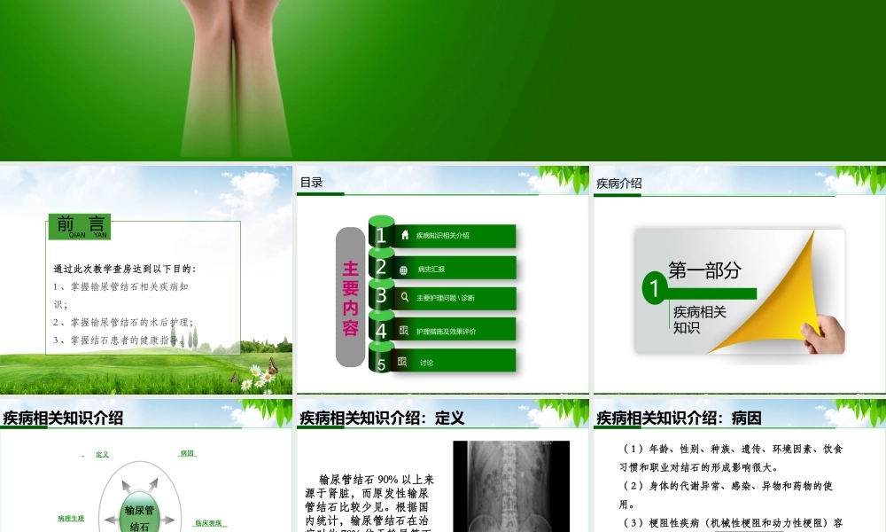 输尿管钬激光碎石术教学查房.pptx