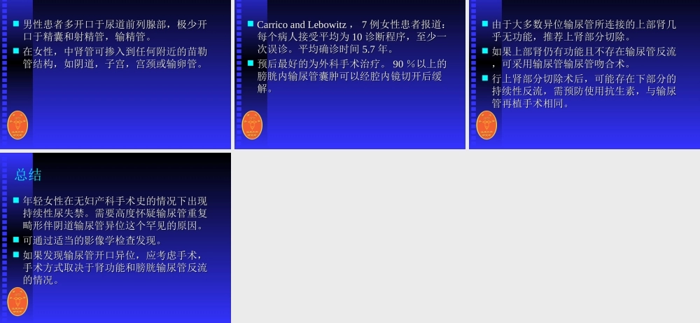 输尿管畸形引起的女性尿失禁.ppt