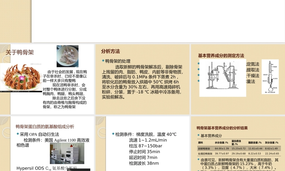 鸭骨架营养成分剖析.pptx
