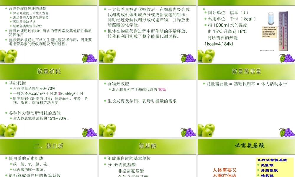 公共营养师基础-第三章-营养学基础.ppt