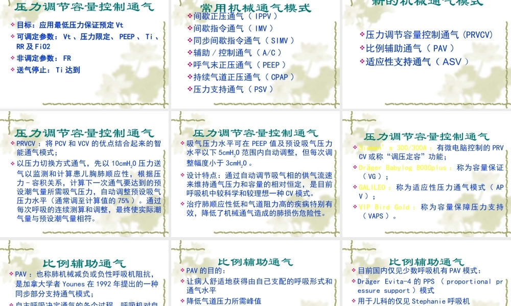 儿科呼吸机调整技巧.ppt