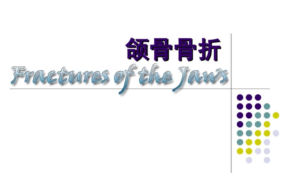 口腔颌面外科-颌骨骨折.ppt