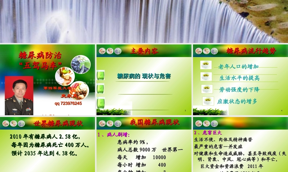 糖尿病防治“五驾马车”.ppt