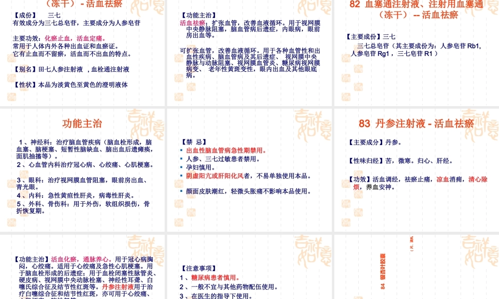 最新12版基药心脑血管物部分-PPT文档.ppt
