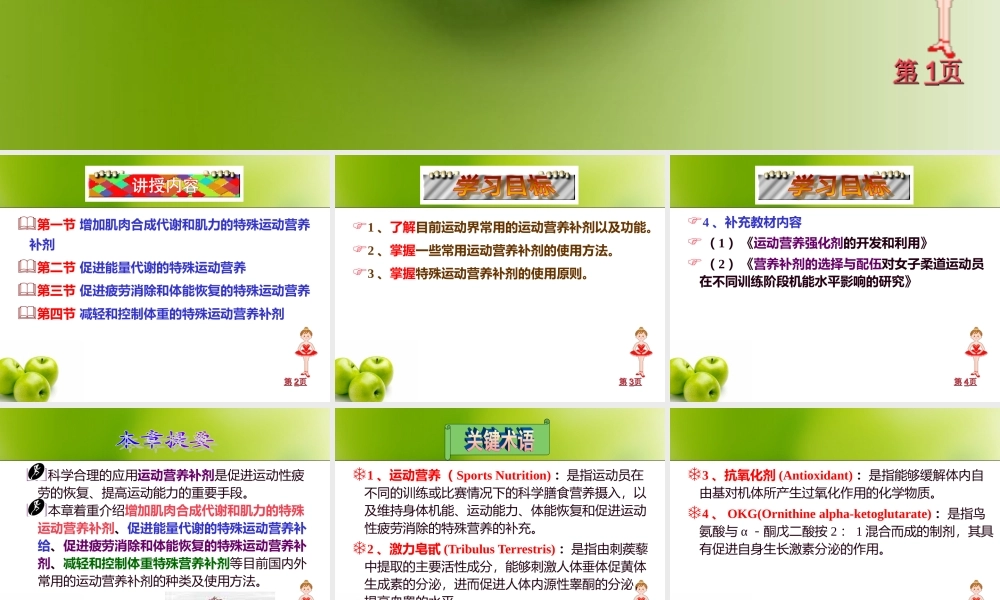 常见的运动营养补剂.ppt