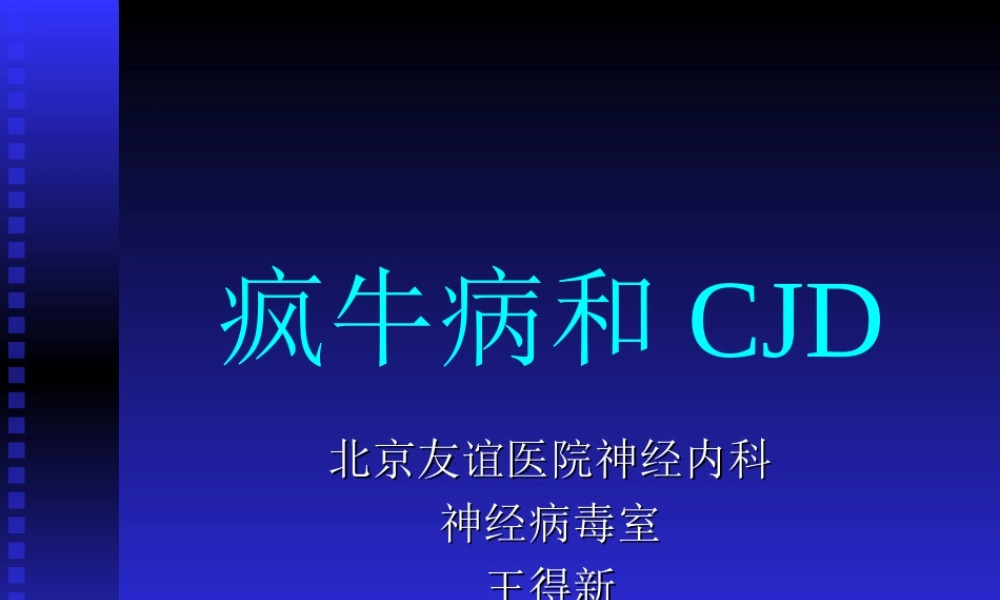 沙龙疯牛病与CJD.ppt