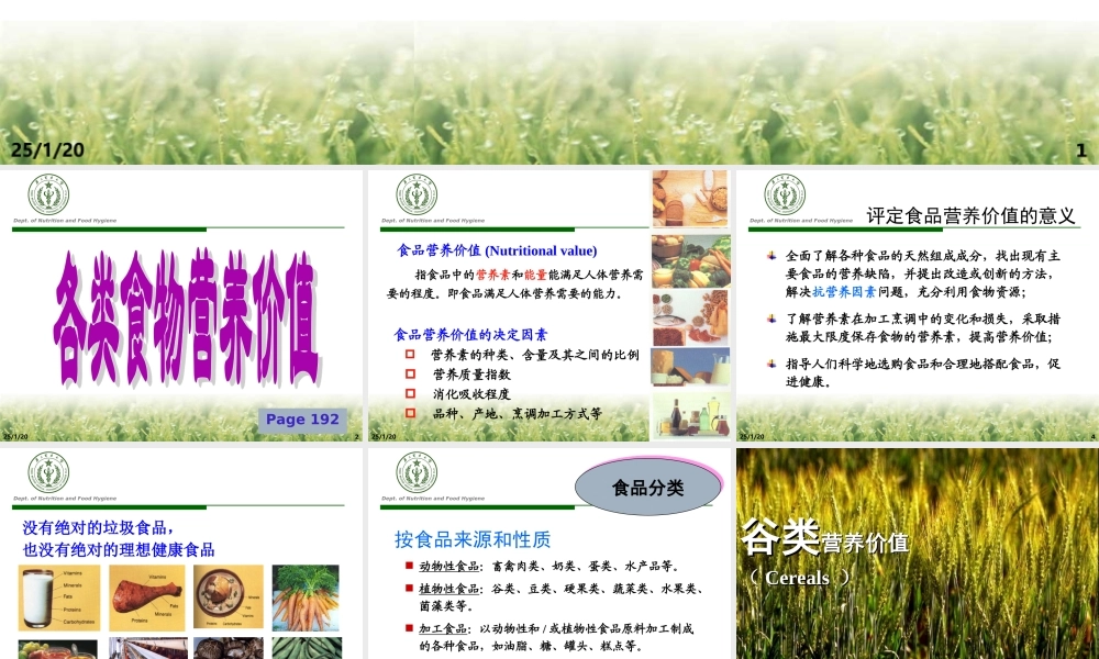 各类食品营养与生.ppt