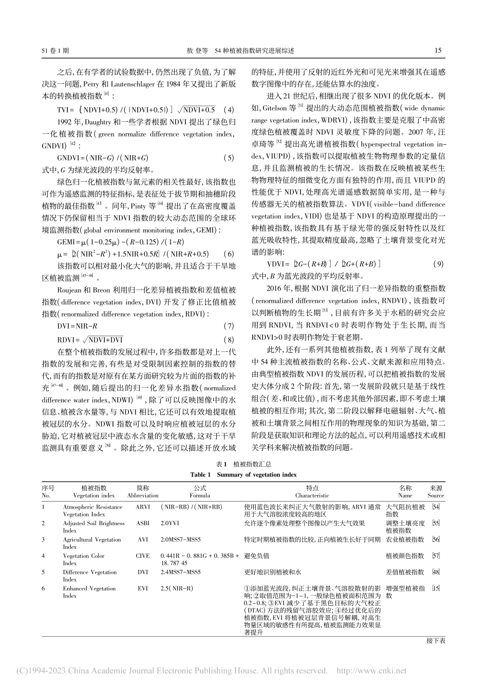 54种植被指数研究进展综述_敖登.pdf_第3页