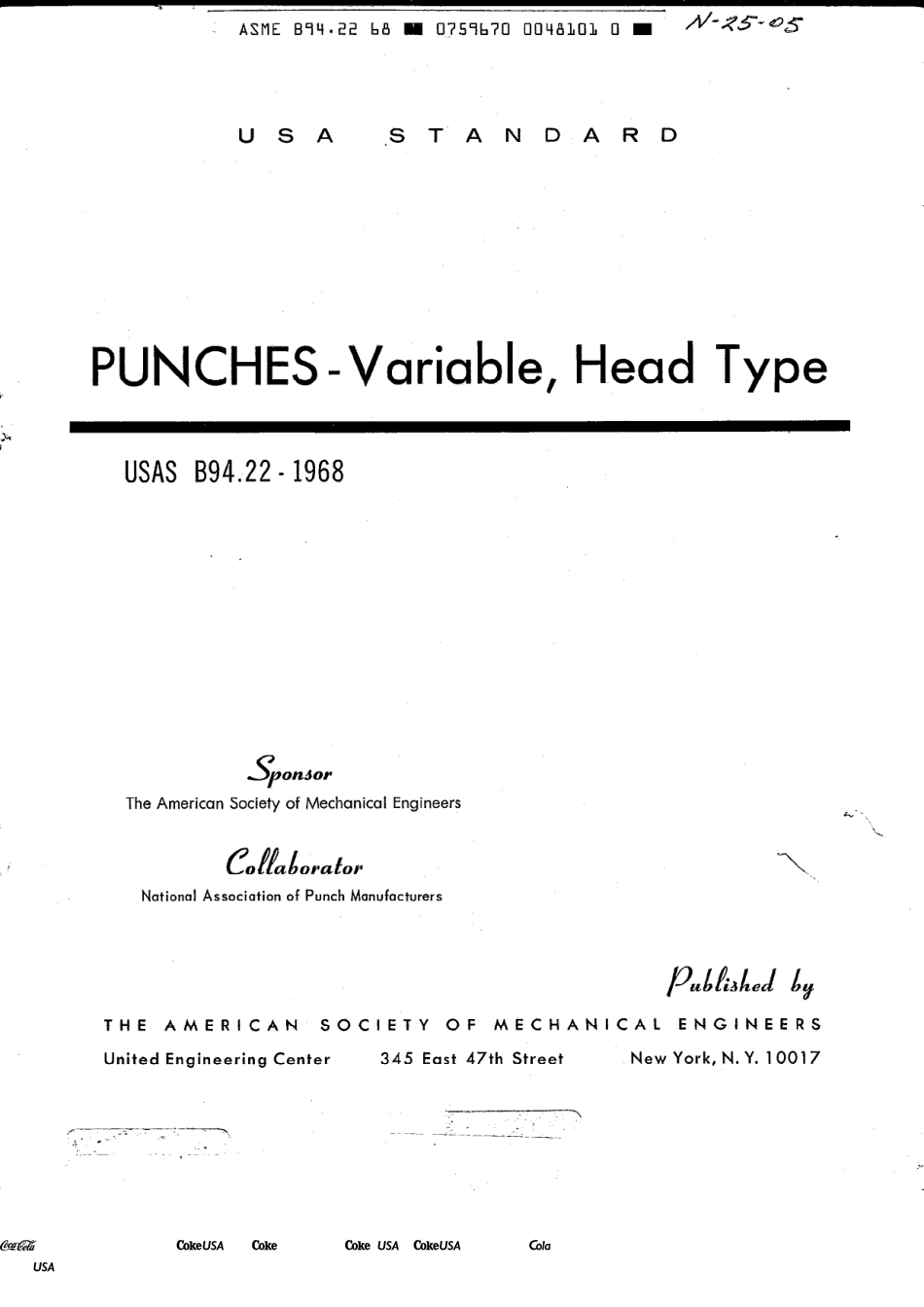 ASME_B94.22-1968.pdf_第1页