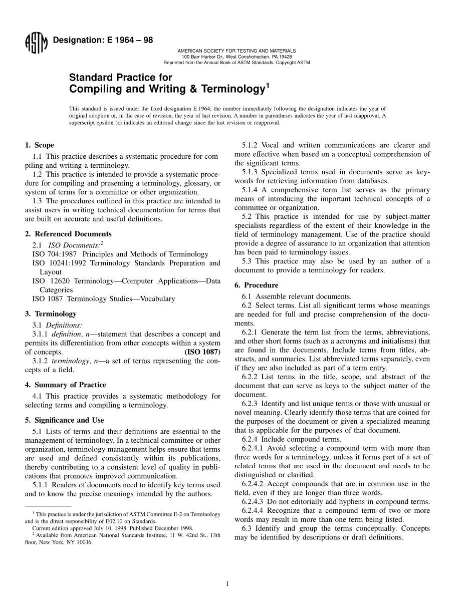 ASTM_E_1964_-_98.pdf_第1页
