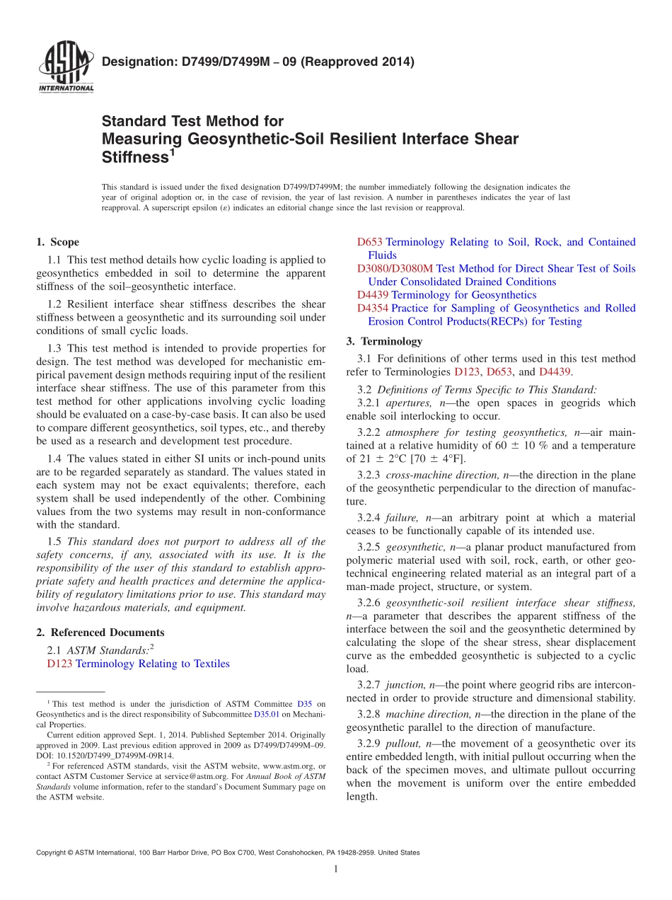 ASTM_D_7499_-_D_7499M_-_09_2014.pdf_第1页