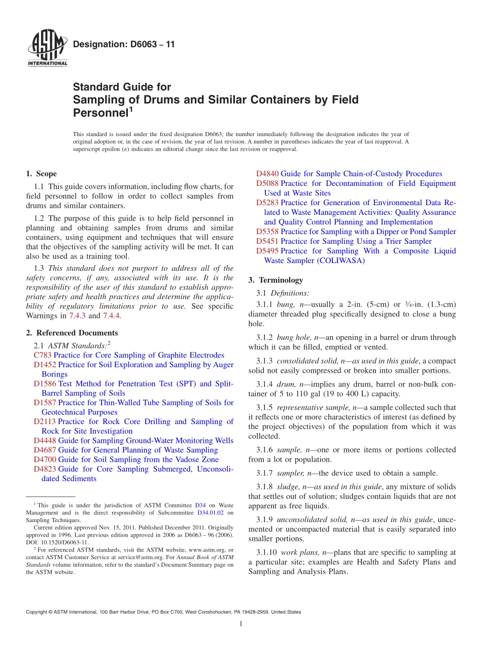 ASTM_D_6063_-_11.pdf_第1页