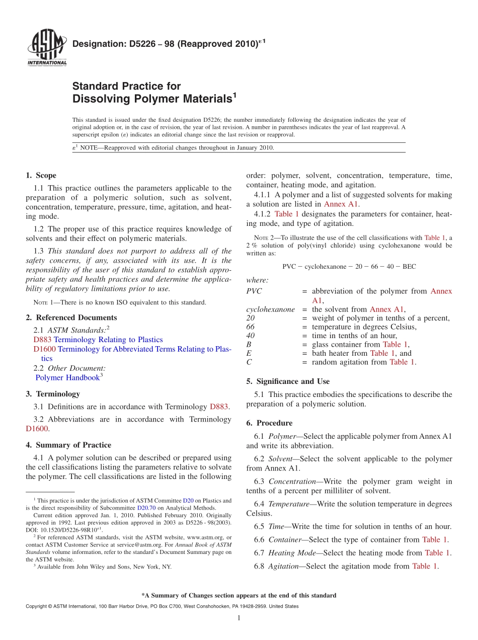 ASTM_D_5226_-_98_2010e1.pdf_第1页