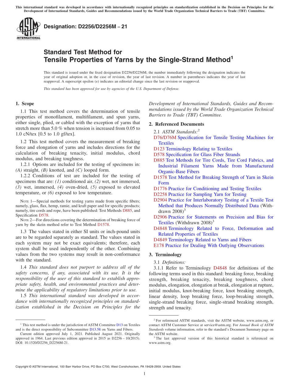 ASTM_D_2256_-_D_2256M_-_21.pdf_第1页