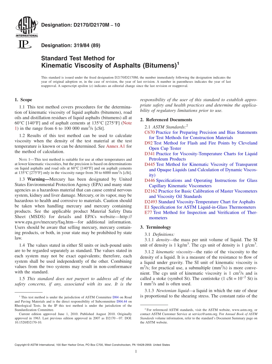 ASTM_D_2170_-_D_2170M_-_10.pdf_第1页