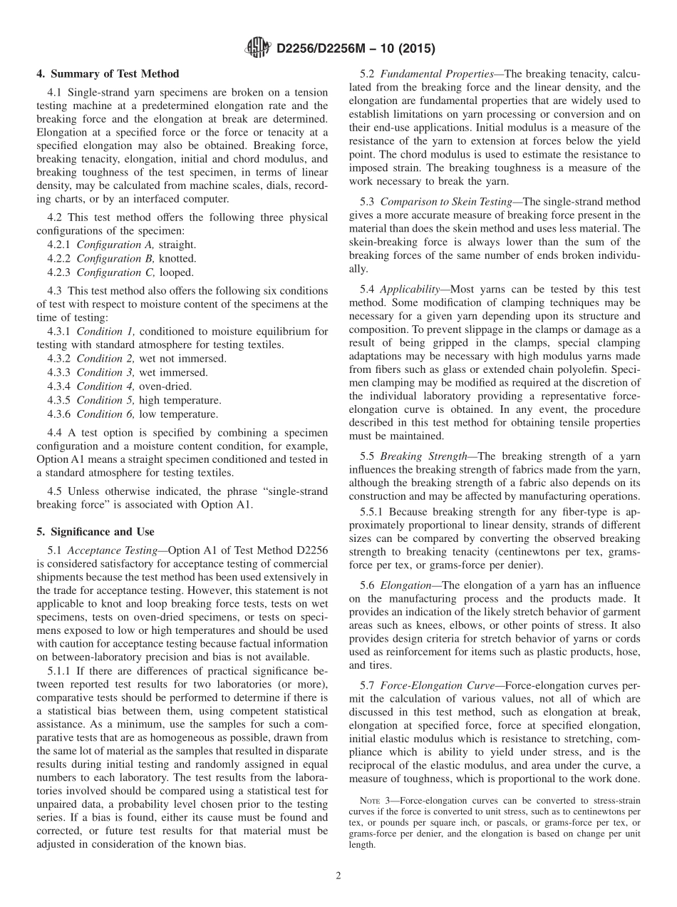 ASTM_D_2256_-_D_2256M_-_10_2015.pdf_第2页