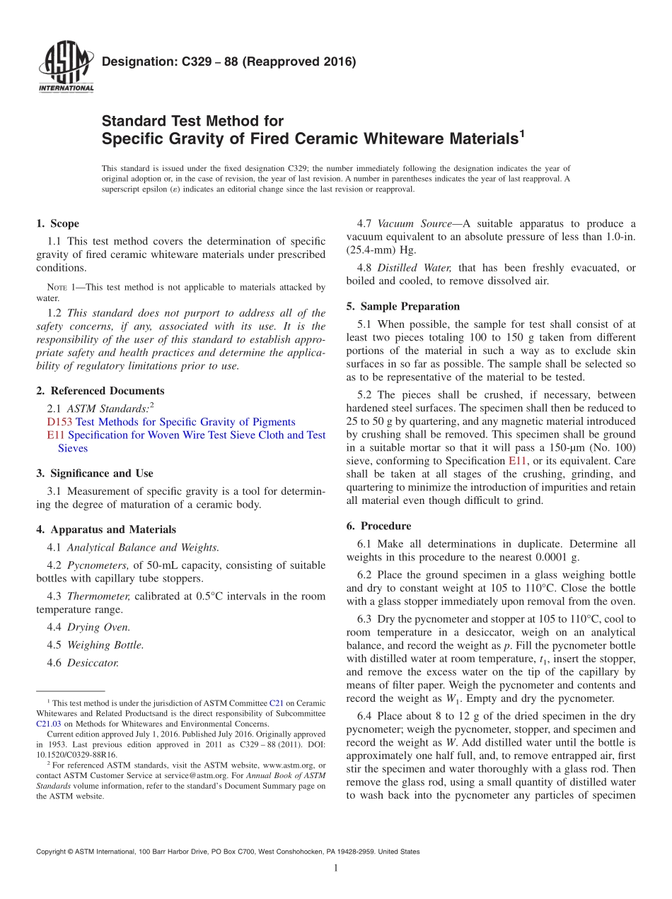 ASTM_C_329_-_88_2016.pdf_第1页