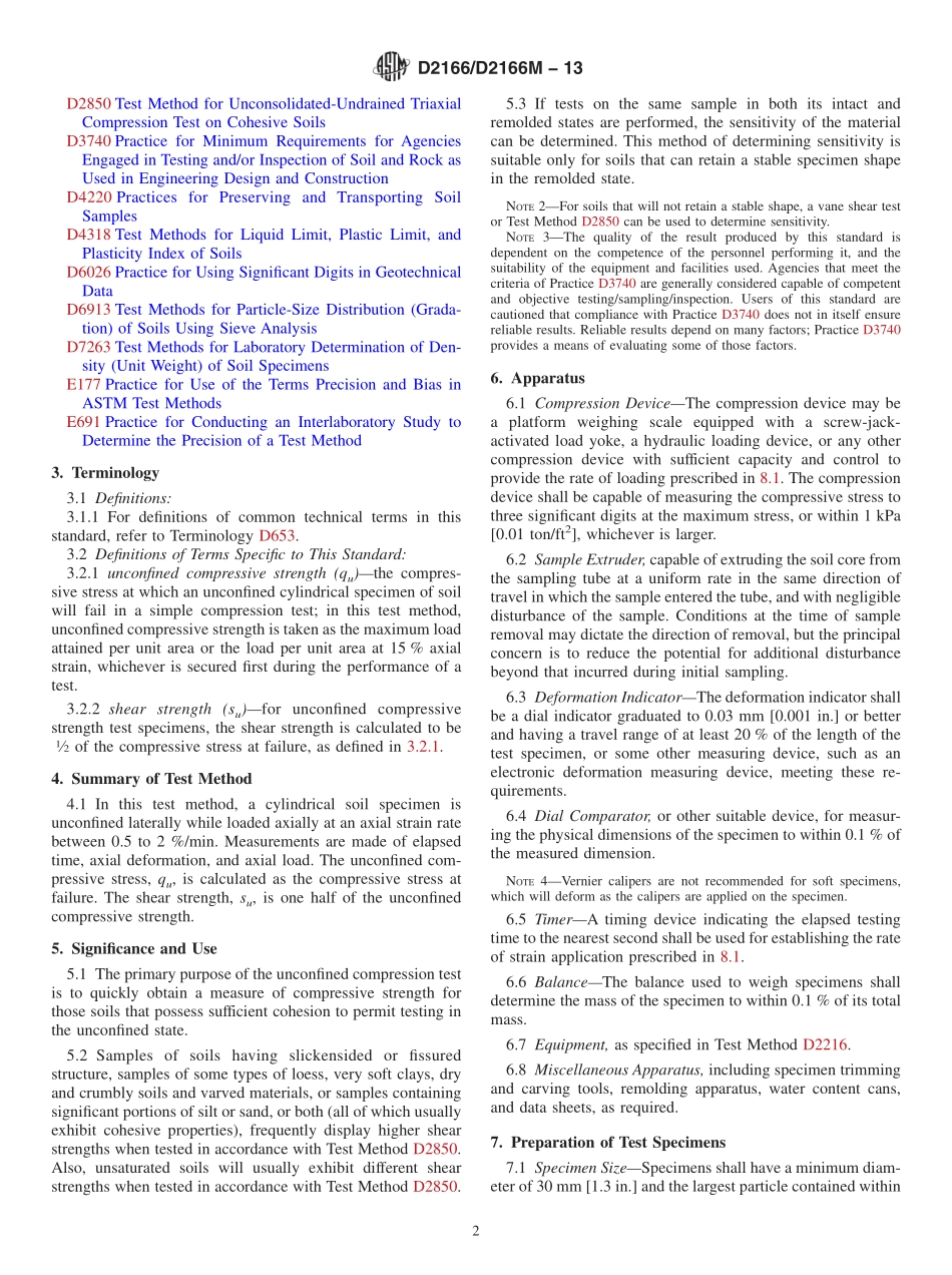 ASTM_D_2166_-_D_2166M_-_13.pdf_第2页