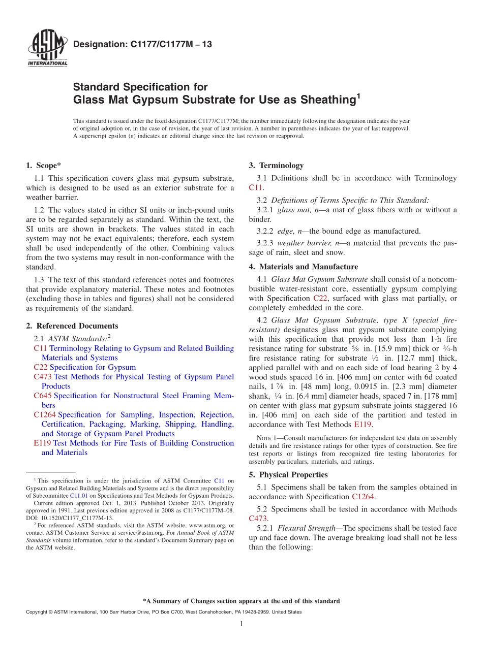 ASTM_C_1177_-_C_1177M_-_13.pdf_第1页