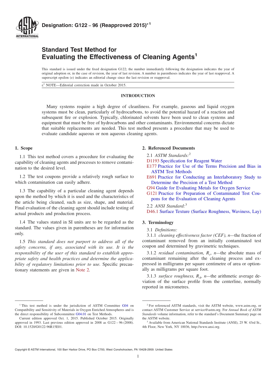 ASTM_G_122_-_96_2015e1.pdf_第1页