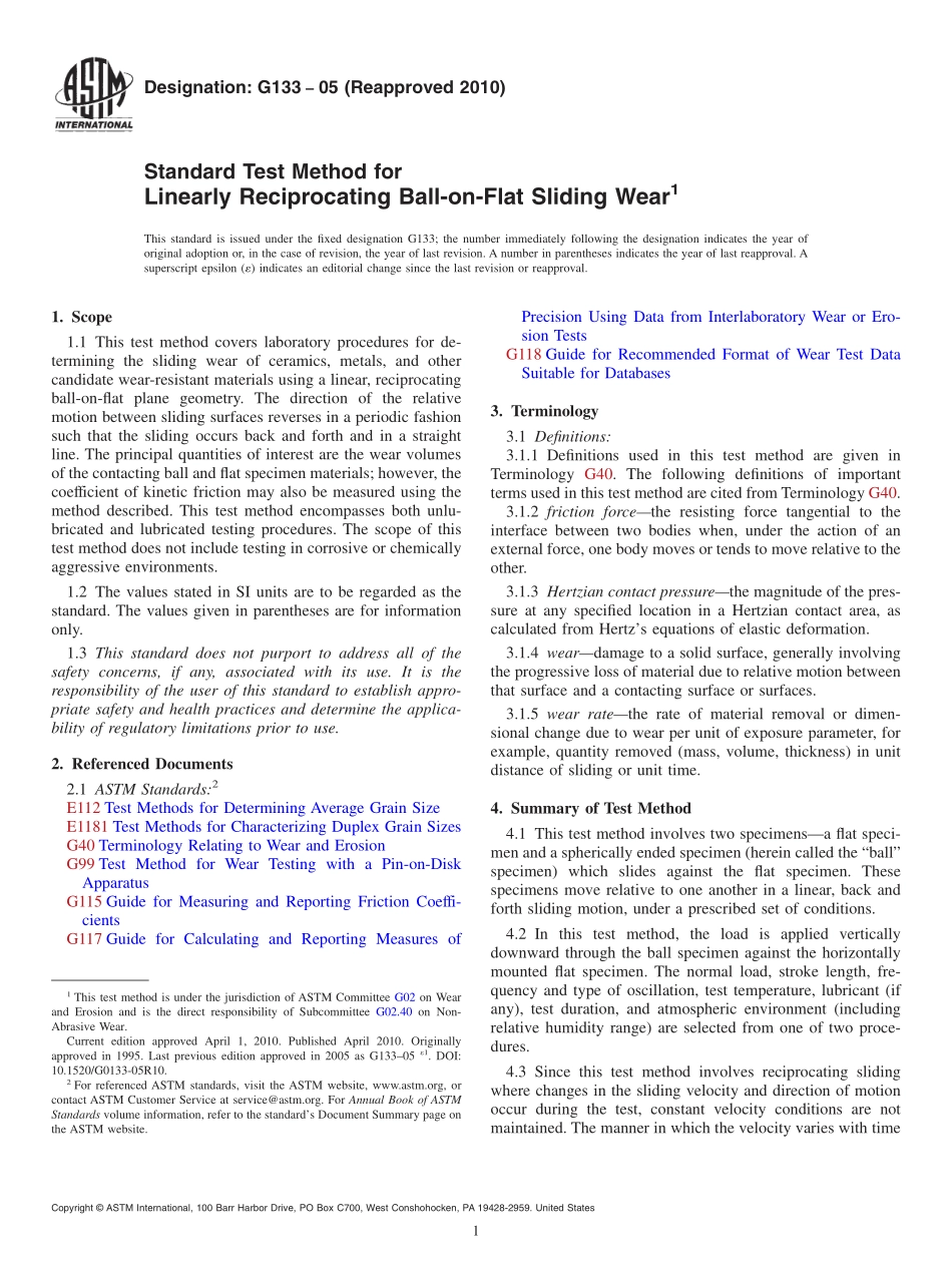ASTM_G_133_-_05_2010.pdf_第1页