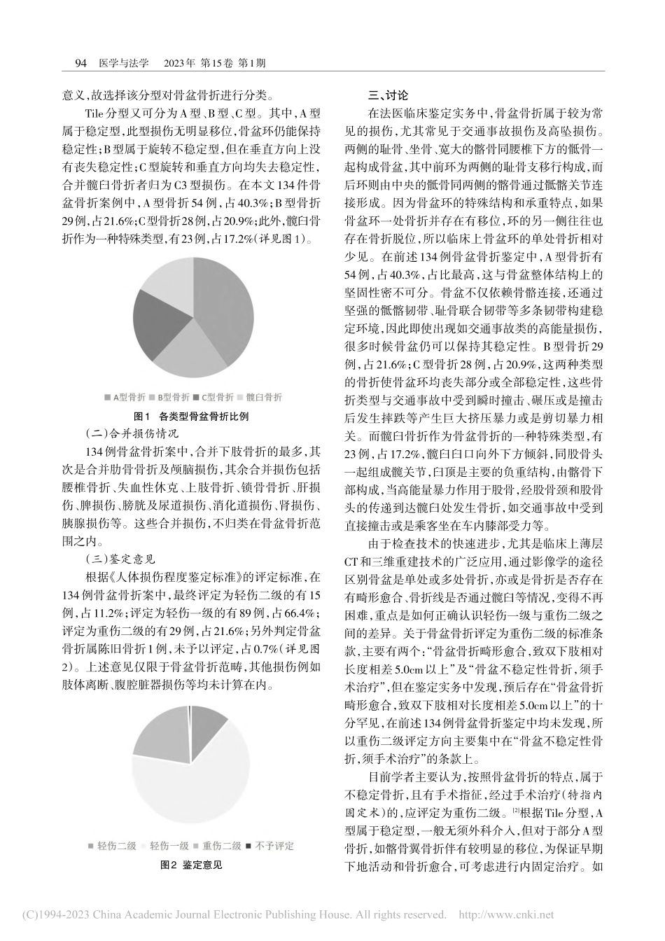 134例交通事故致骨盆骨折之损伤程度鉴定的分析_金子波.pdf_第2页