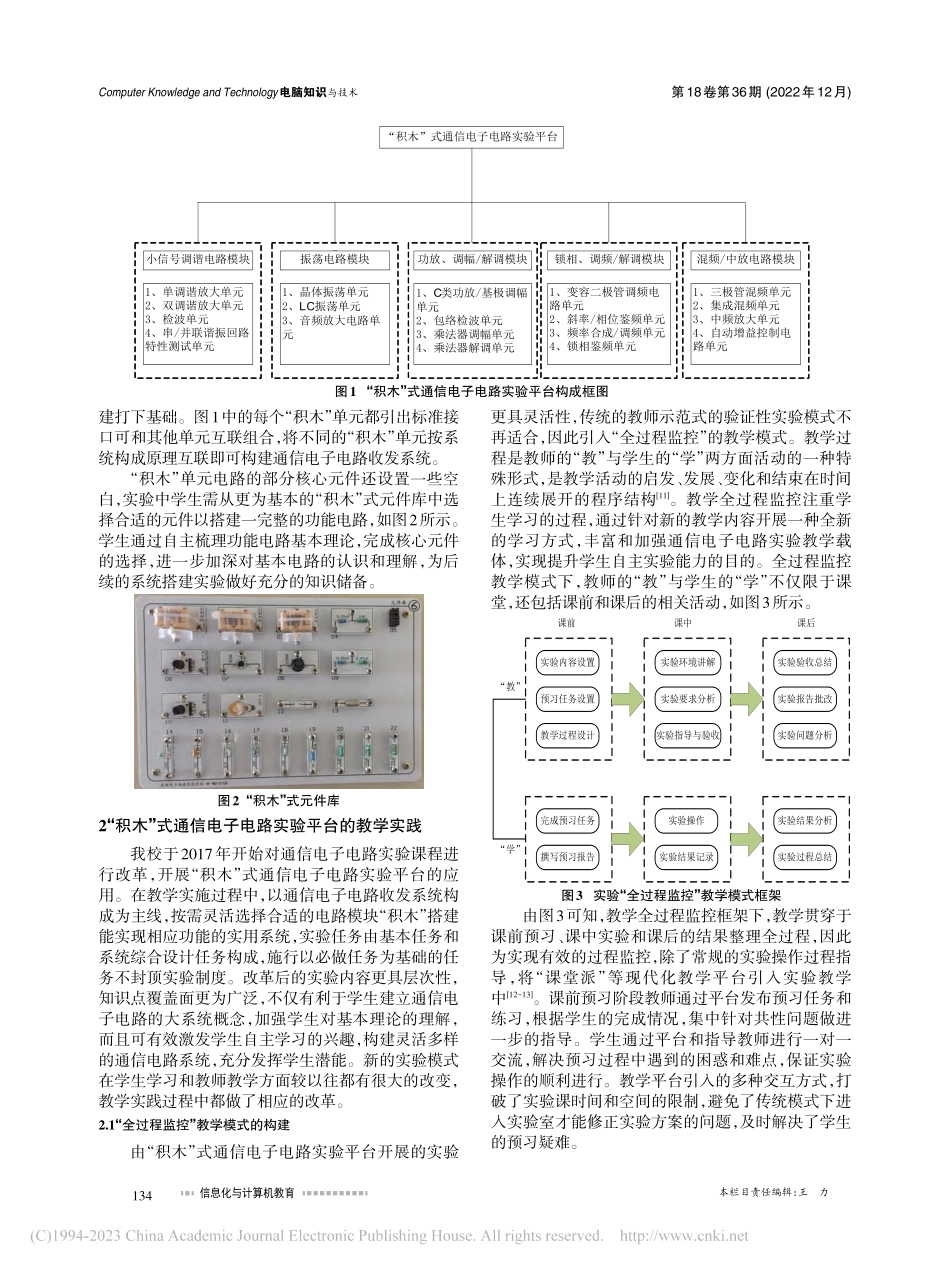“积木”式通信电子电路实验平台在教学中的应用_李然.pdf_第2页