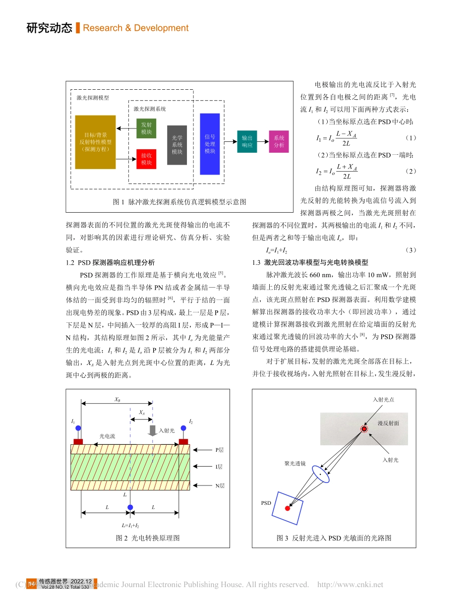 PSD激光探测功率对给定目标回波信号影响的研究_樊国耀.pdf_第2页
