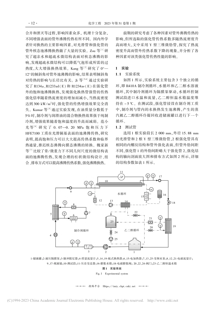 Y型三维微肋管管外池沸腾传热特性_刘德.pdf_第2页