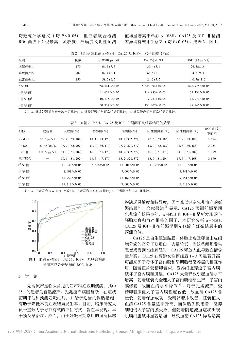 α-黑色素细胞刺激素__血...兆流产中的预测价值及相关性_陶海燕.pdf_第3页