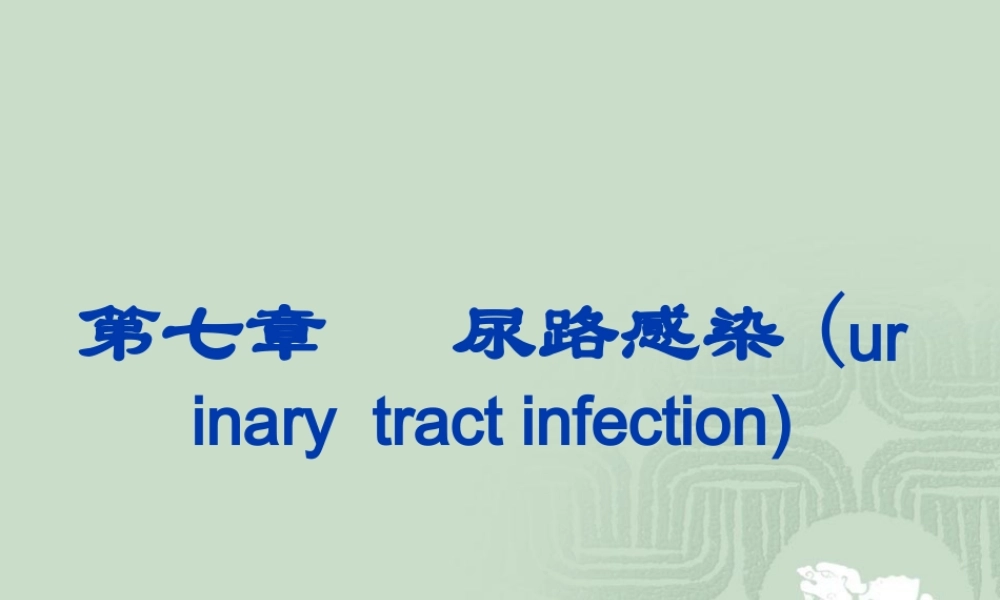 尿路感染(urinary.ppt