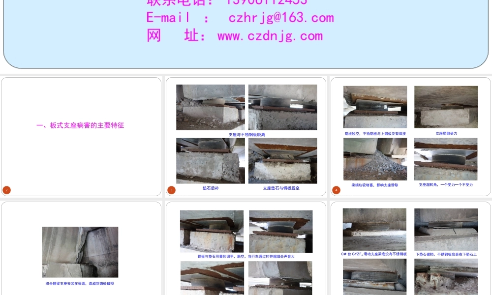 桥梁支座病害分析与防治应用技术讲座.ppt