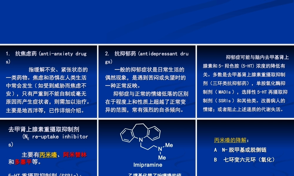 抗抑郁药(antidepressant.ppt
