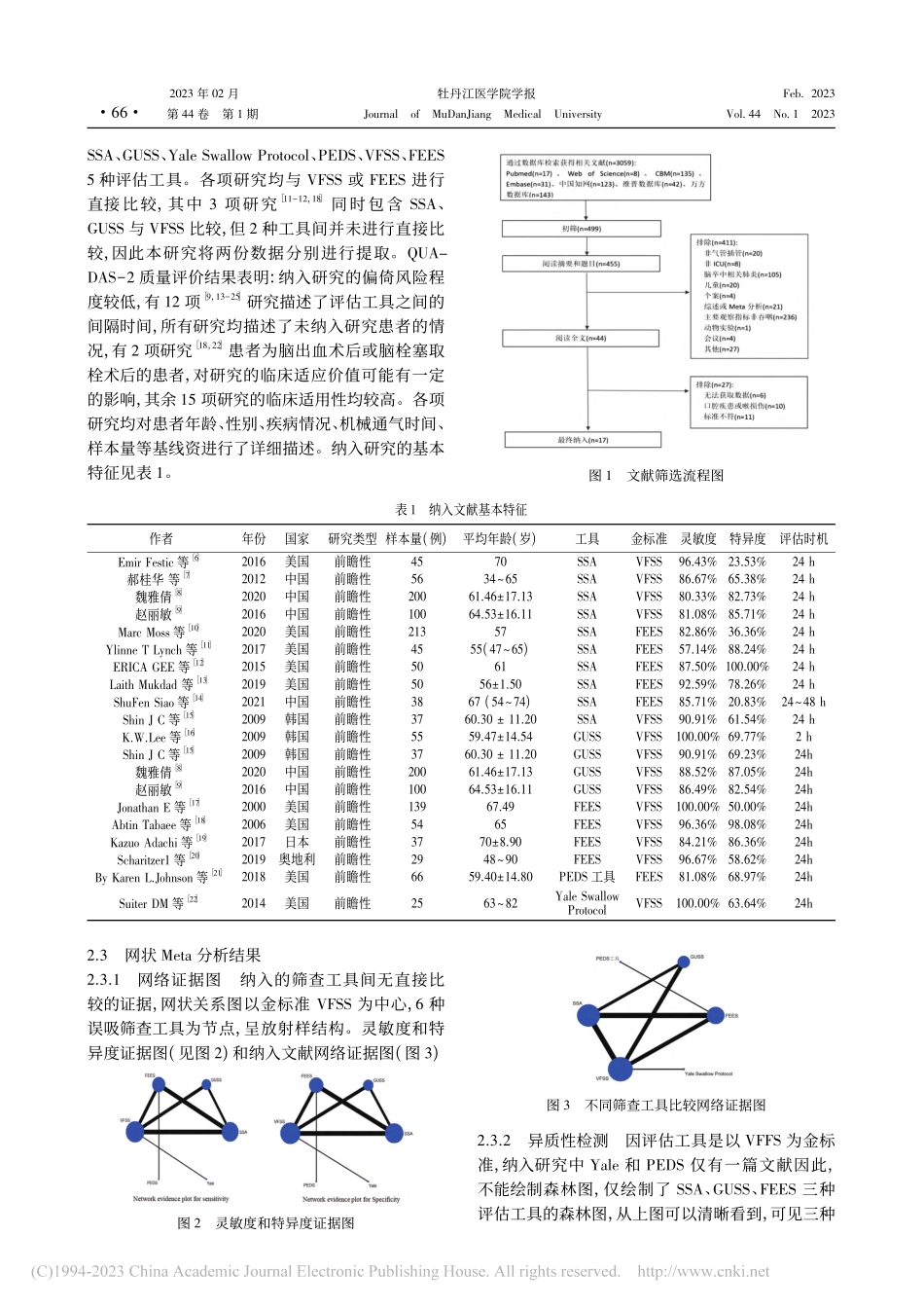 ICU获得性吞咽障碍不同评估工具的网状Meta分析_吴良风.pdf_第3页