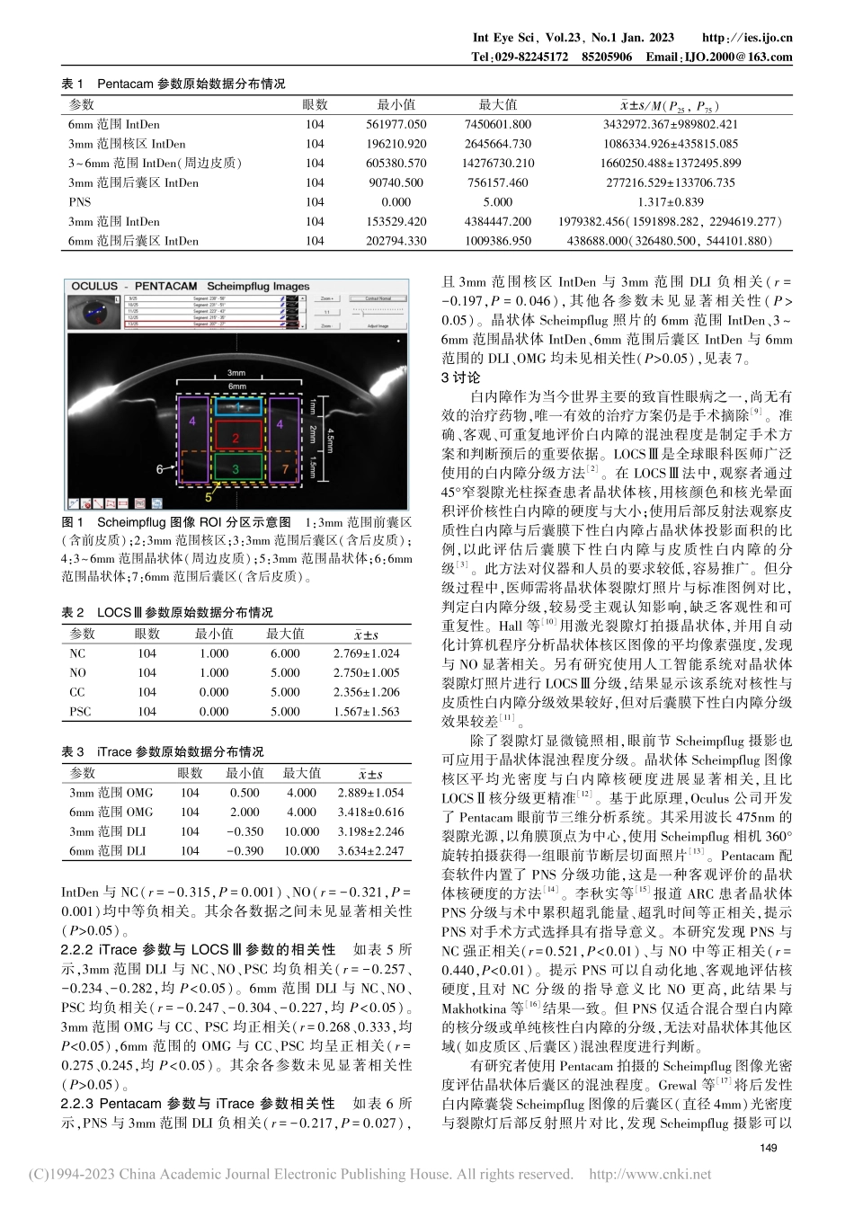 iTrace和Pentac...状体混浊程度评估中的相关性_罗家伟.pdf_第3页