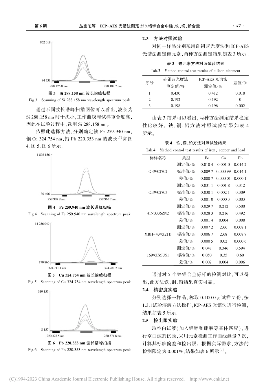 ICP-AES光谱法测定2...锌合金中硅、铁、铜、铅含量_丛宝芝.pdf_第3页